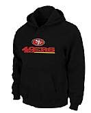 San Francisco 49ers Authentic Logo Pullover Hoodie Black,baseball caps,new era cap wholesale,wholesale hats