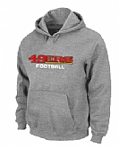 San Francisco 49ers Authentic font Pullover Hoodie Grey,baseball caps,new era cap wholesale,wholesale hats