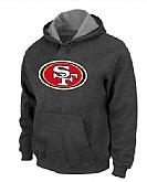 San Francisco 49ers Logo Pullover Hoodie Navy Grey,baseball caps,new era cap wholesale,wholesale hats