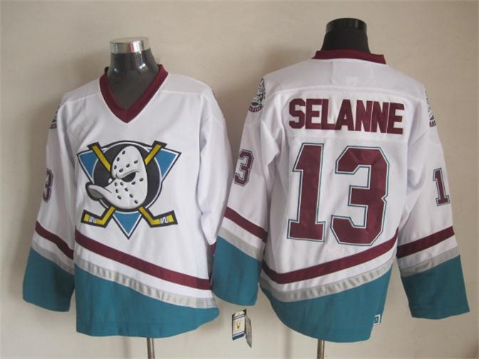 Anaheim Ducks #13 Teemu Selanne White Throwback CCM Jerseys,We sell and wholesale Anaheim Ducks #13 Teemu Selanne White Throwback CCM Jerseys on line form chian!