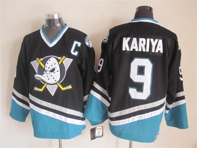Anaheim Ducks #9 Kariya Halloween Costumes Black Throwback CCM Jerseys,We sell and wholesale Anaheim Ducks #9 Kariya Halloween Costumes Black Throwback CCM Jerseys on line form chian!