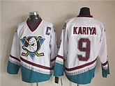 Anaheim Ducks #9 Paul Kariya White Throwback CCM Jerseys,baseball caps,new era cap wholesale,wholesale hats