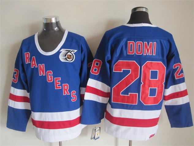 New York Rangers #28 Tie Domi Light Blue 75TH Throwback CCM Jerseys,We sell and wholesale New York Rangers #28 Tie Domi Light Blue 75TH Throwback CCM Jerseys on line form chian!