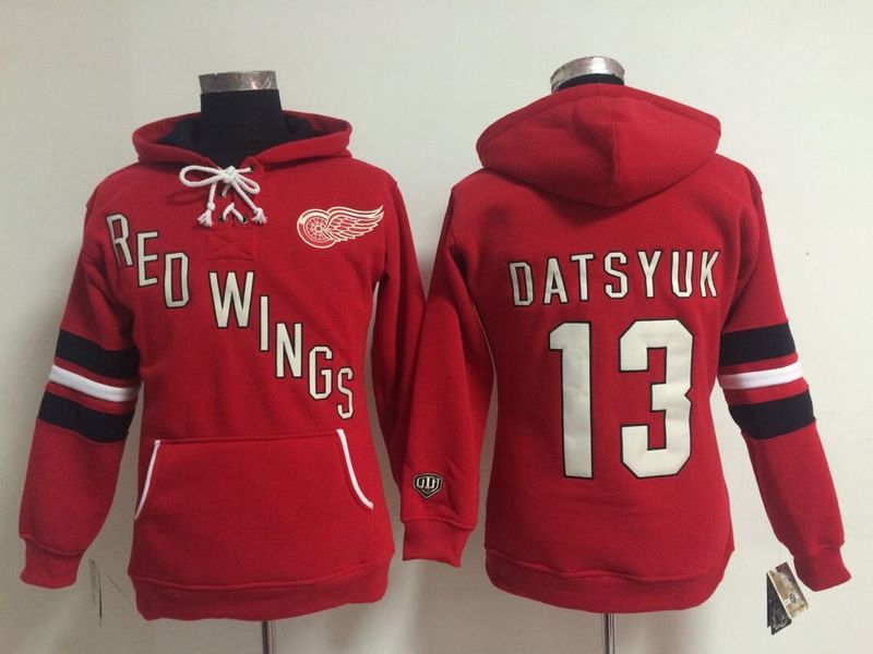 Womens Detroit Red Wings #13 Pavel Datsyuk Red Old Time Hockey Hoodie,We sell and wholesale Womens Detroit Red Wings #13 Pavel Datsyuk Red Old Time Hockey Hoodie on line form chian!