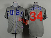 Chicago Cubs #34 Jon Lester 2014 Gray Jerseys