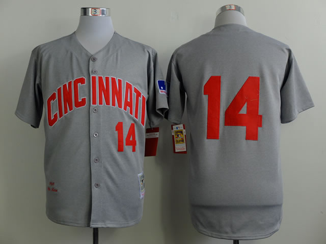 Cincinnati Reds #14 Pete Rose 1969 Gray Throwback Jerseys,We sell and wholesale Cincinnati Reds #14 Pete Rose 1969 Gray Throwback Jerseys on line form chian!