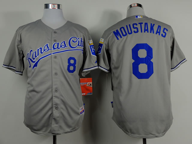 Kansas City Royals #8 Mike Moustakas Gray Jerseys,We sell and wholesale Kansas City Royals #8 Mike Moustakas Gray Jerseys on line form chian!