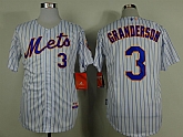 New York Mets #3 Curtis Granderson 2015 White Pinstripe Jerseys,baseball caps,new era cap wholesale,wholesale hats