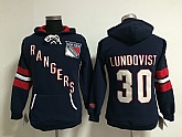 Womens New York Rangers #30 Henrik Lundqvist Navy Blue Old Time Hockey Hoodie,baseball caps,new era cap wholesale,wholesale hats