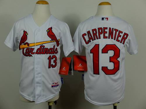Youth St. Louis Cardinals #13 Matt Carpenter White Jerseys,We sell and wholesale Youth St. Louis Cardinals #13 Matt Carpenter White Jerseys on line form chian!