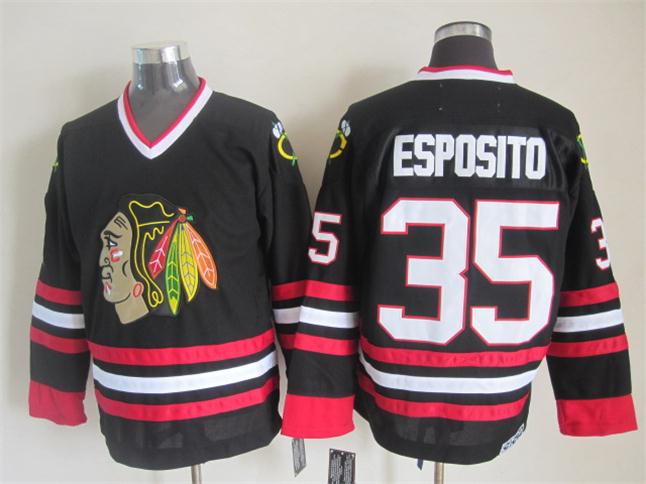 Chicago Blackhawks #35 Tony Esposito Black Throwback CCM Jerseys,We sell and wholesale Chicago Blackhawks #35 Tony Esposito Black Throwback CCM Jerseys on line form chian!