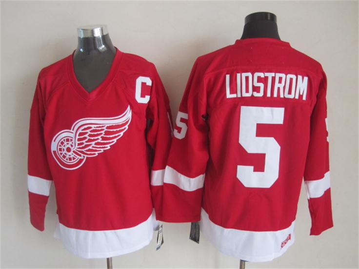 Detroit Red Wings #5 Nicklas Lidstrom Red Throwback CCM Jerseys,We sell and wholesale Detroit Red Wings #5 Nicklas Lidstrom Red Throwback CCM Jerseys on line form chian!
