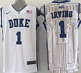 Duke Blue Devils #1 Kyrie Irving White Jerseys,baseball caps,new era cap wholesale,wholesale hats
