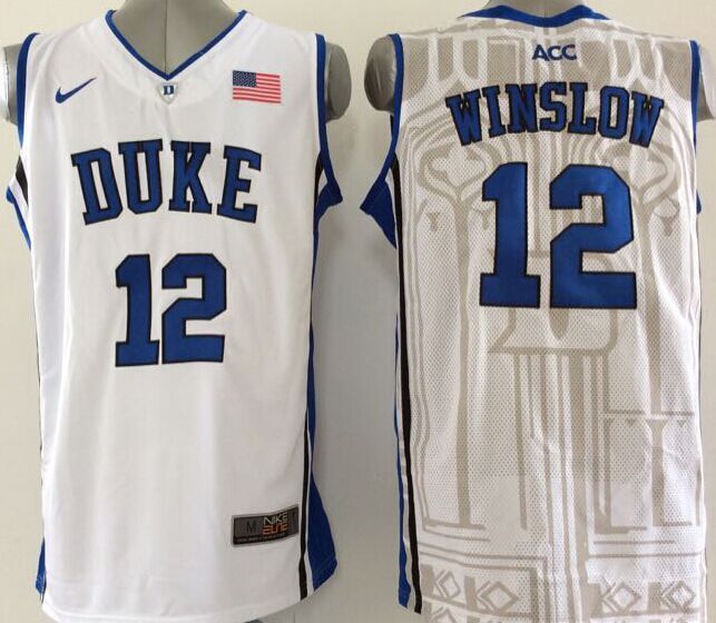 Duke Blue Devils #12 Justise Winslow White Jerseys,We sell and wholesale Duke Blue Devils #12 Justise Winslow White Jerseys on line form chian!