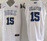 Duke Blue Devils #15 Jahlil Okafor 2015 White Jerseys,baseball caps,new era cap wholesale,wholesale hats