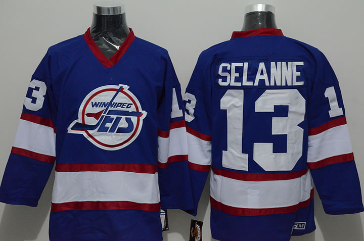 Winnipeg Jets #13 Teemu Selanne Blue Throwback CCM Jerseys,We sell and wholesale Winnipeg Jets #13 Teemu Selanne Blue Throwback CCM Jerseys on line form chian!