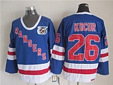 New York Rangers #26 Kocur Light Blue 75TH Throwback CCM Jerseys