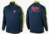 MLB Minnesota Twins Team Logo 2015 Men Baseball Jacket (15)