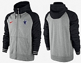 Men Dallas Cowboys Team Logo Full Zip NFL Hoodie (16),baseball caps,new era cap wholesale,wholesale hats