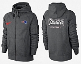 Men New England Patriots Team Logo Full Zip NFL Hoodie (20),baseball caps,new era cap wholesale,wholesale hats