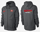 Men San Francisco 49ers Team Logo Full Zip NFL Hoodie (21),baseball caps,new era cap wholesale,wholesale hats
