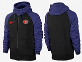 Men San Francisco 49ers Team Logo Full Zip NFL Hoodie (3),baseball caps,new era cap wholesale,wholesale hats