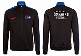 NFL Seattle Seahawks Team Logo 2015 Men Football Jacket (24),baseball caps,new era cap wholesale,wholesale hats