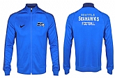 NFL Seattle Seahawks Team Logo 2015 Men Football Jacket (28),baseball caps,new era cap wholesale,wholesale hats