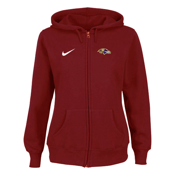 Women Baltimore Ravens Tailgater Full Zip Hoodie - Red,We sell and wholesale Women Baltimore Ravens Tailgater Full Zip Hoodie - Red on line form chian!
