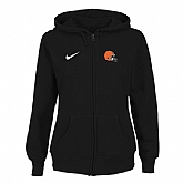 Women Cleveland Browns Tailgater Full Zip Hoodie - Black,baseball caps,new era cap wholesale,wholesale hats