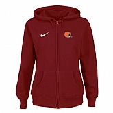 Women Cleveland Browns Tailgater Full Zip Hoodie - Red,baseball caps,new era cap wholesale,wholesale hats
