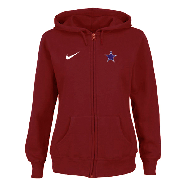 Women Dallas cowboys Tailgater Full Zip Hoodie - Red,We sell and wholesale Women Dallas cowboys Tailgater Full Zip Hoodie - Red on line form chian!