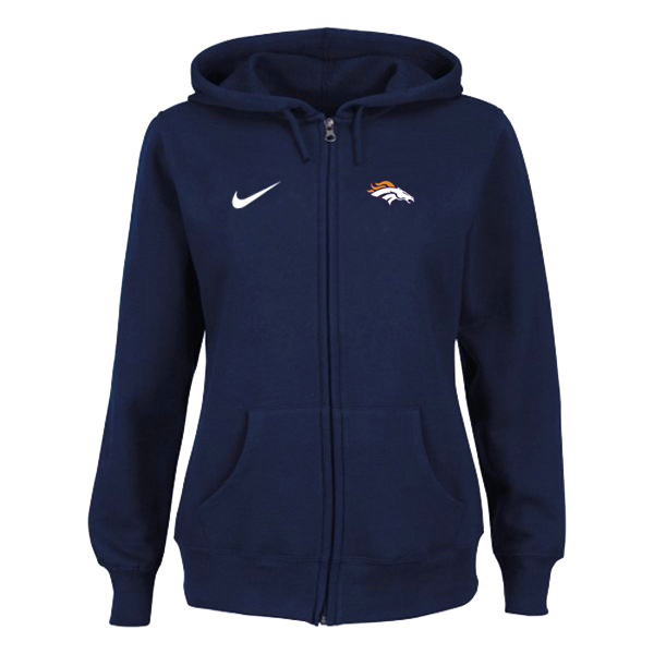 Women Denver Broncos Tailgater Full Zip Hoodie - Blue,We sell and wholesale Women Denver Broncos Tailgater Full Zip Hoodie - Blue on line form chian!