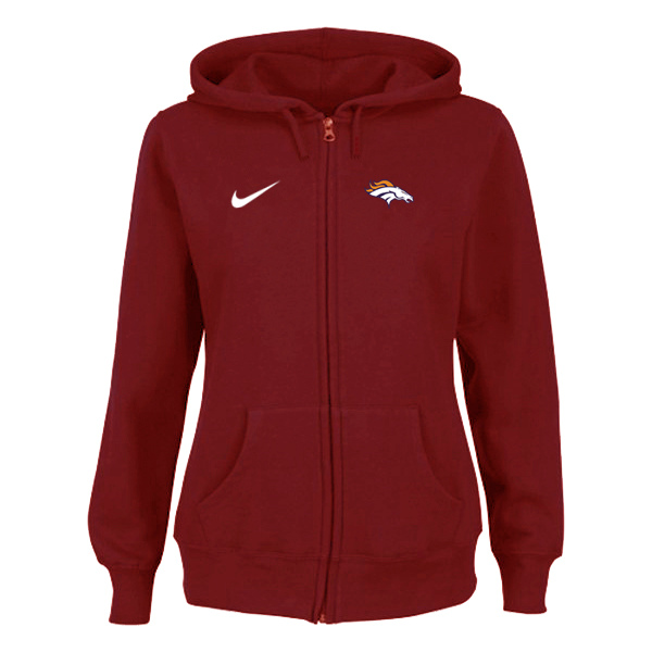 Women Denver Broncos Tailgater Full Zip Hoodie - Red,We sell and wholesale Women Denver Broncos Tailgater Full Zip Hoodie - Red on line form chian!