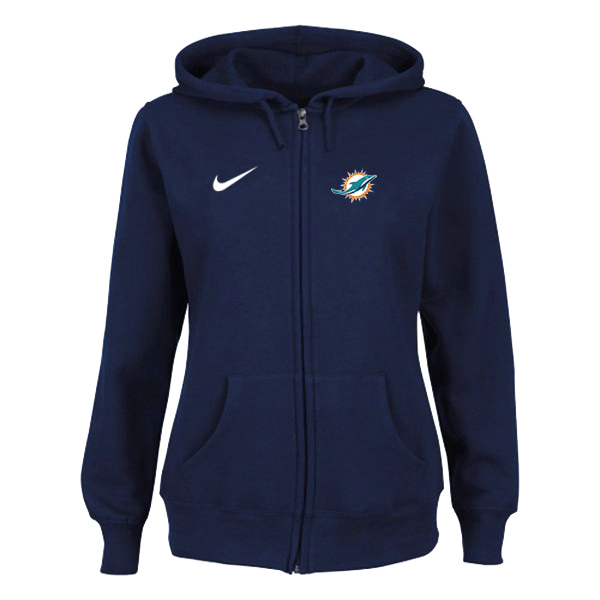 Women Miami Dolphins Tailgater Full Zip Hoodie - Blue,We sell and wholesale Women Miami Dolphins Tailgater Full Zip Hoodie - Blue on line form chian!