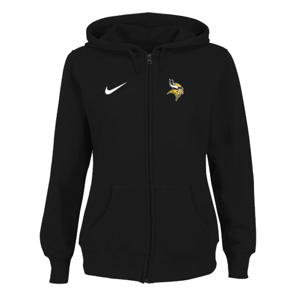 Women Minnesota Vikings Tailgater Full Zip Hoodie - Black,We sell and wholesale Women Minnesota Vikings Tailgater Full Zip Hoodie - Black on line form chian!