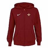 Women New Orleans Saints Tailgater Full Zip Hoodie - Red,baseball caps,new era cap wholesale,wholesale hats