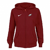 Women Philadelphia Eagles Tailgater Full Zip Hoodie - Red,baseball caps,new era cap wholesale,wholesale hats