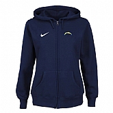 Women San Diego Chargers Tailgater Full Zip Hoodie - Blue,baseball caps,new era cap wholesale,wholesale hats