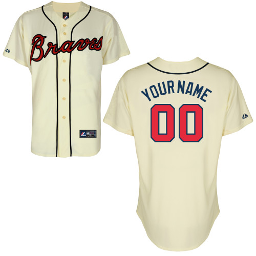 Customized Atlanta Braves Baseball Jersey-Women's Stitched Alternate Cream Cool Base MLB Jersey,We sell and wholesale Customized Atlanta Braves Baseball Jersey-Women's Stitched Alternate Cream Cool Base MLB Jersey on line form chian!
