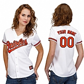 Customized Baltimore Orioles Baseball Jersey-Women's Stitched Home White Cool Base MLB Jersey,baseball caps,new era cap wholesale,wholesale hats