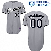 Customized Chicago White Sox Baseball Jersey-Women's Stitched Road Gray Cool Base MLB Jersey,baseball caps,new era cap wholesale,wholesale hats