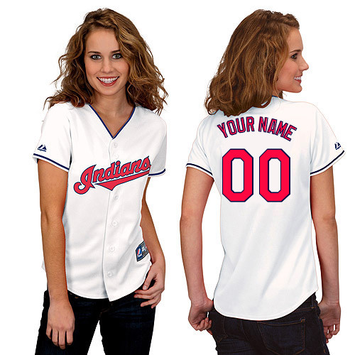Customized Cleveland Indians Baseball Jersey-Women's Stitched Home White Cool Base MLB Jersey,We sell and wholesale Customized Cleveland Indians Baseball Jersey-Women's Stitched Home White Cool Base MLB Jersey on line form chian!