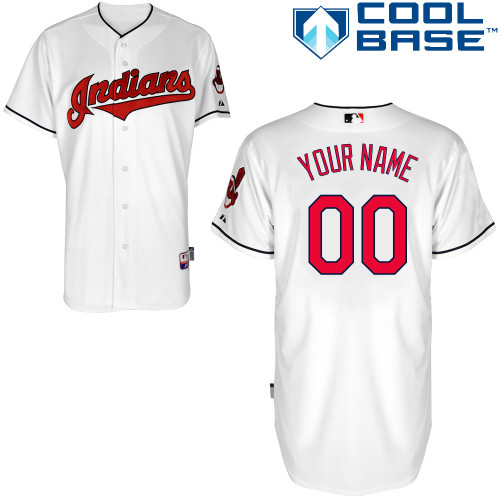 Customized Cleveland Indians MLB Jersey-Men's Stitched Home White Cool Base Baseball Jersey,We sell and wholesale Customized Cleveland Indians MLB Jersey-Men's Stitched Home White Cool Base Baseball Jersey on line form chian!