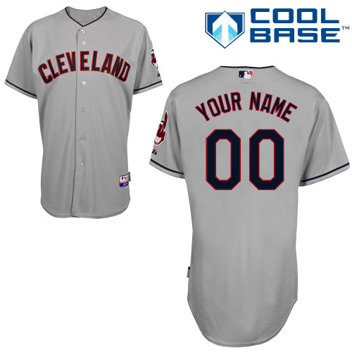 Customized Cleveland Indians MLB Jersey-Men's Stitched Road Gray Cool Base Baseball Jersey,We sell and wholesale Customized Cleveland Indians MLB Jersey-Men's Stitched Road Gray Cool Base Baseball Jersey on line form chian!
