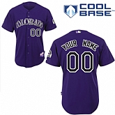 Customized Colorado Rockies Baseball Jersey-Women's Stitched Alternate Purple Cool Base MLB Jersey,baseball caps,new era cap wholesale,wholesale hats