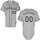 Customized Colorado Rockies MLB Jersey-Men's Stitched Road Gray Cool Base Baseball Jersey,baseball caps,new era cap wholesale,wholesale hats