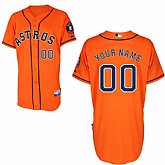 Customized Houston Astros MLB Jersey-Men's Stitched Alternate Orange Cool Base Baseball Jersey,baseball caps,new era cap wholesale,wholesale hats