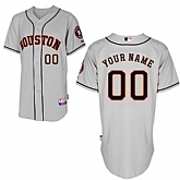 Customized Houston Astros MLB Jersey-Men's Stitched Road Gray Cool Base Baseball Jersey,baseball caps,new era cap wholesale,wholesale hats