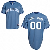 Customized Kansas City Royals Baseball Jersey-Women's Stitched Road Blue MLB Jersey,baseball caps,new era cap wholesale,wholesale hats